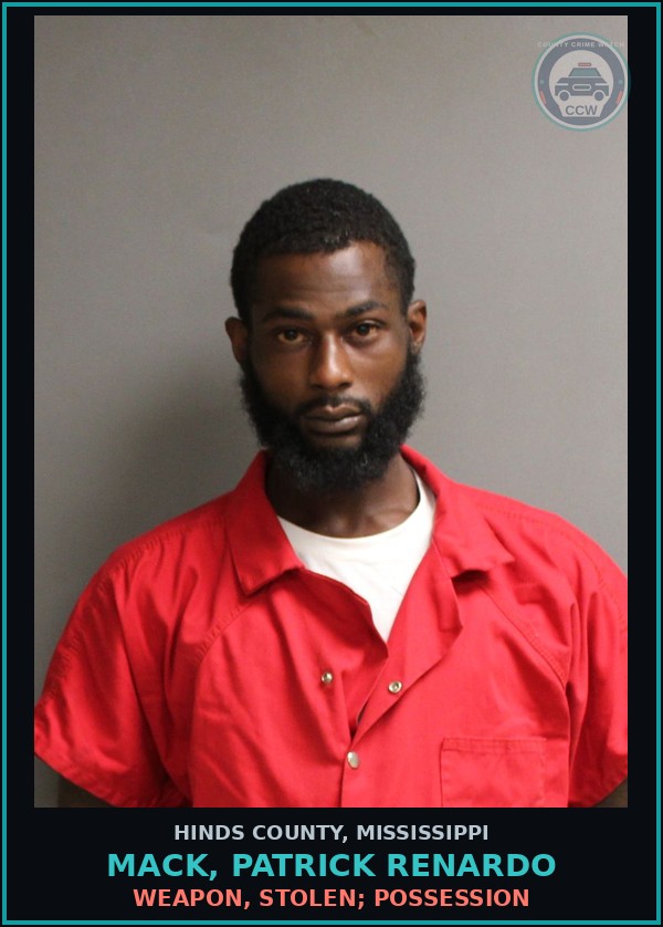 Booking mugshot of Mack, Patrick Renardo in Hinds County