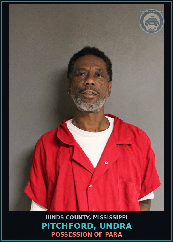 Booking mugshot of Pitchford, Undra in Hinds County