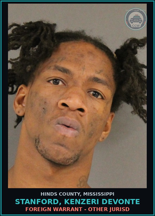 Booking mugshot of Stanford, Kenzeri Devonte in Hinds County