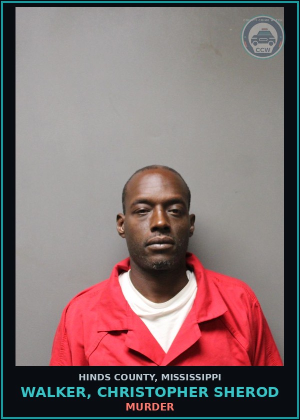 Booking mugshot of Walker, Christopher Sherod in Hinds County