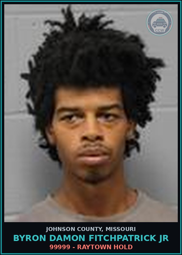 Booking mugshot of Byron Damon Fitchpatrick Jr in Johnson County