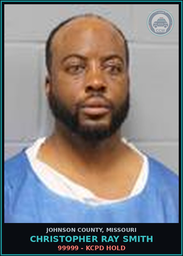 Booking mugshot of Christopher Ray Smith in Johnson County