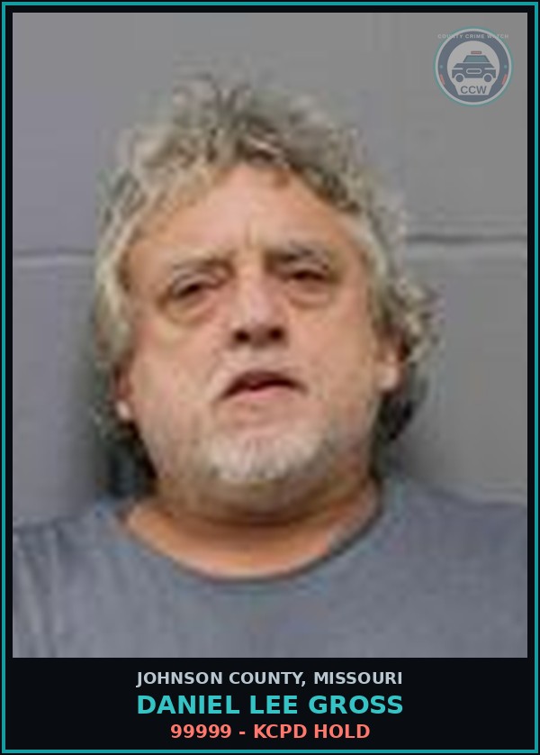 Booking mugshot of Daniel Lee Gross in Johnson County