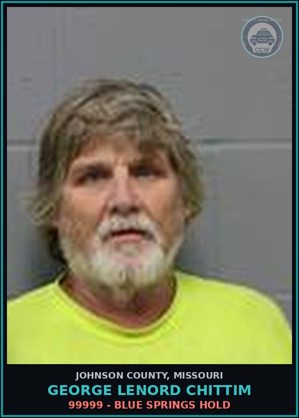 Booking mugshot of George Lenord Chittim in Johnson County