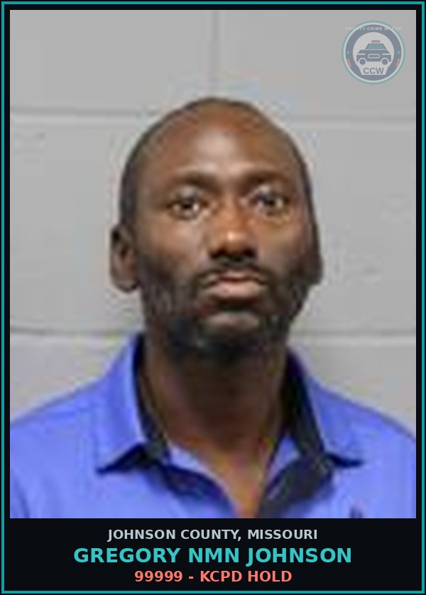 Booking mugshot of Gregory Nmn Johnson in Johnson County