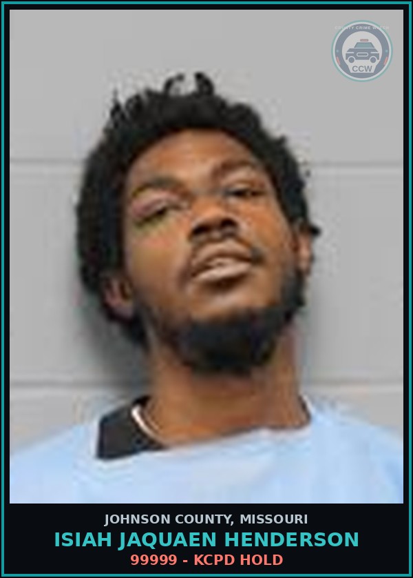 Booking mugshot of Isiah Jaquaen Henderson in Johnson County