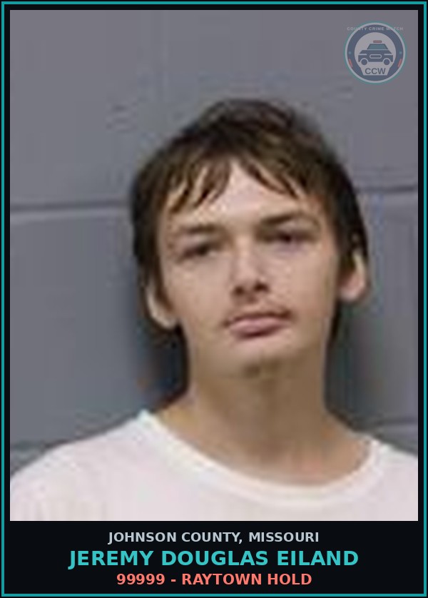 Booking mugshot of Jeremy Douglas Eiland in Johnson County