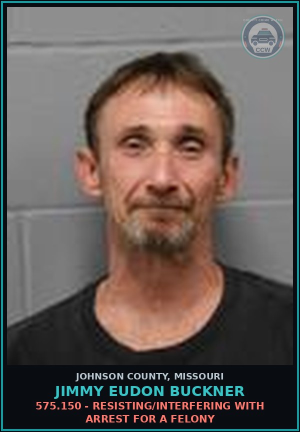 Booking mugshot of Jimmy Eudon Buckner in Johnson County