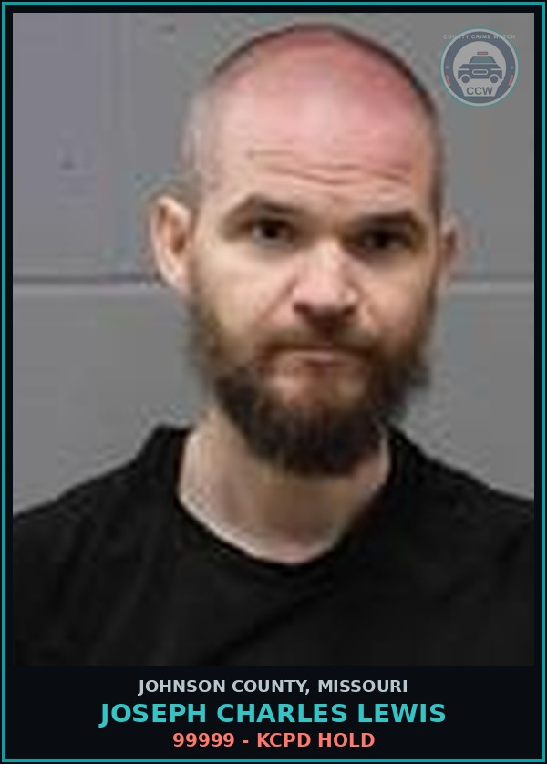 Booking mugshot of Joseph Charles Lewis in Johnson County