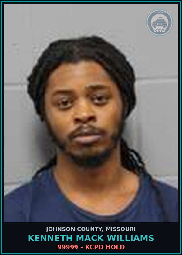 Booking mugshot of Kenneth Mack Williams in Johnson County