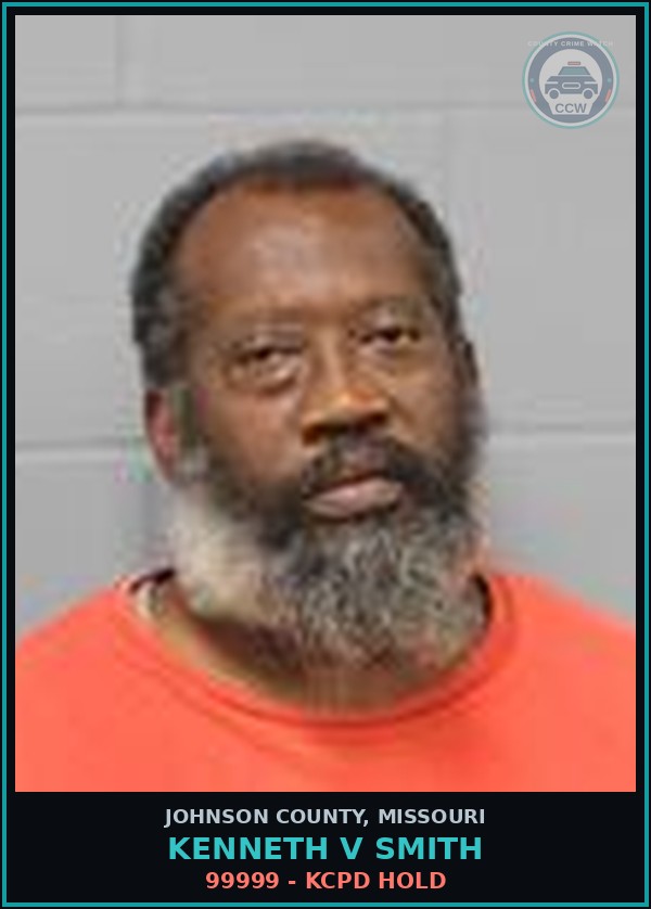 Booking mugshot of Kenneth V Smith in Johnson County