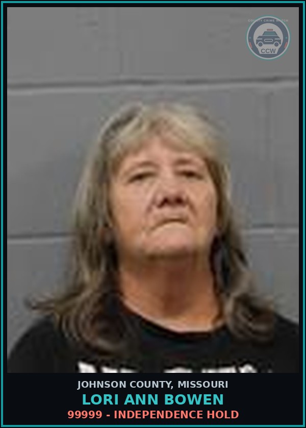 Booking mugshot of Lori Ann Bowen in Johnson County