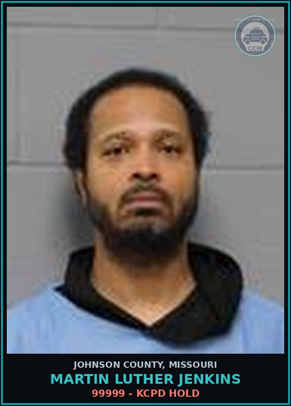 Booking mugshot of Martin Luther Jenkins in Johnson County