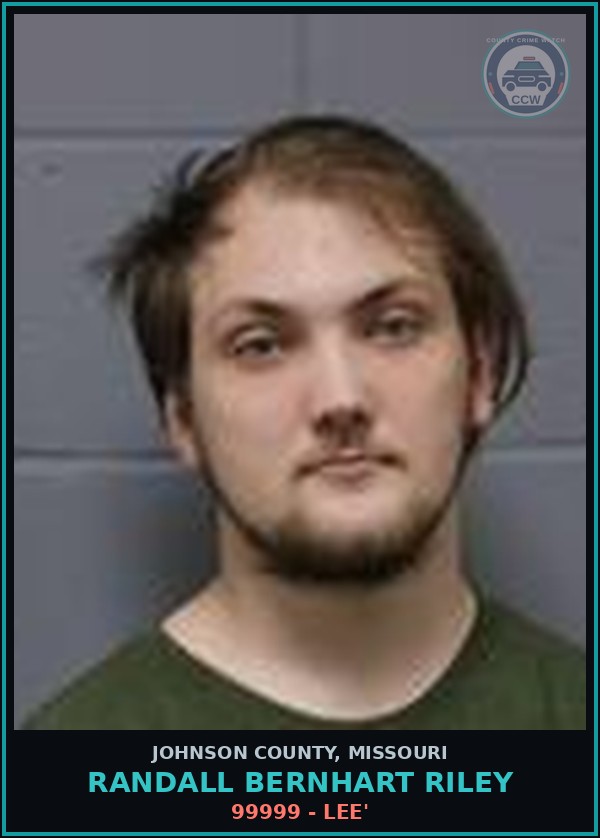 Booking mugshot of Randall Bernhart Riley in Johnson County