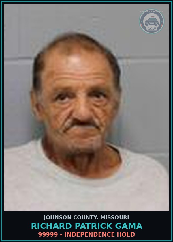 Booking mugshot of Richard Patrick Gama in Johnson County