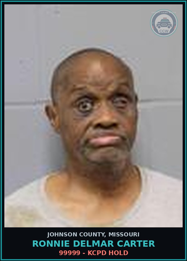 Booking mugshot of Ronnie Delmar Carter in Johnson County