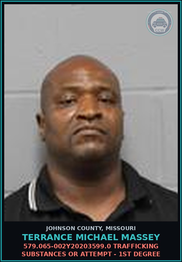 Booking mugshot of Terrance Michael Massey in Johnson County
