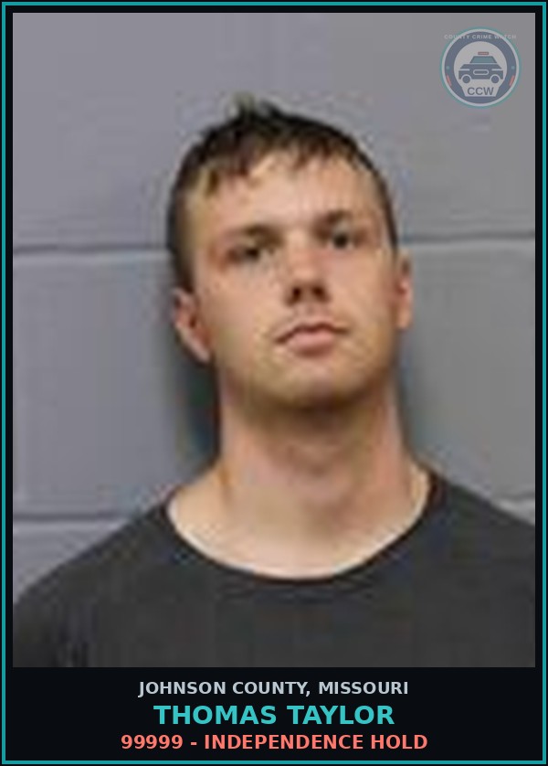 Booking mugshot of Thomas Taylor in Johnson County