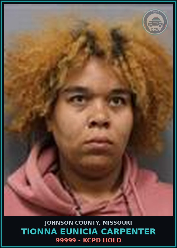 Booking mugshot of Tionna Eunicia Carpenter in Johnson County