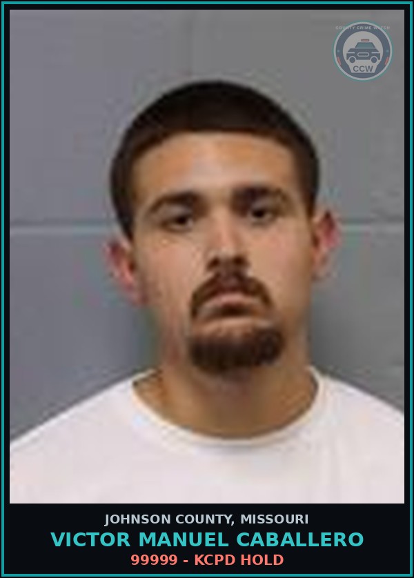 Booking mugshot of Victor Manuel Caballero in Johnson County