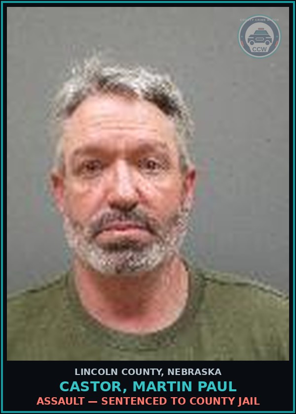 Booking mugshot of Castor, Martin Paul in Lincoln County