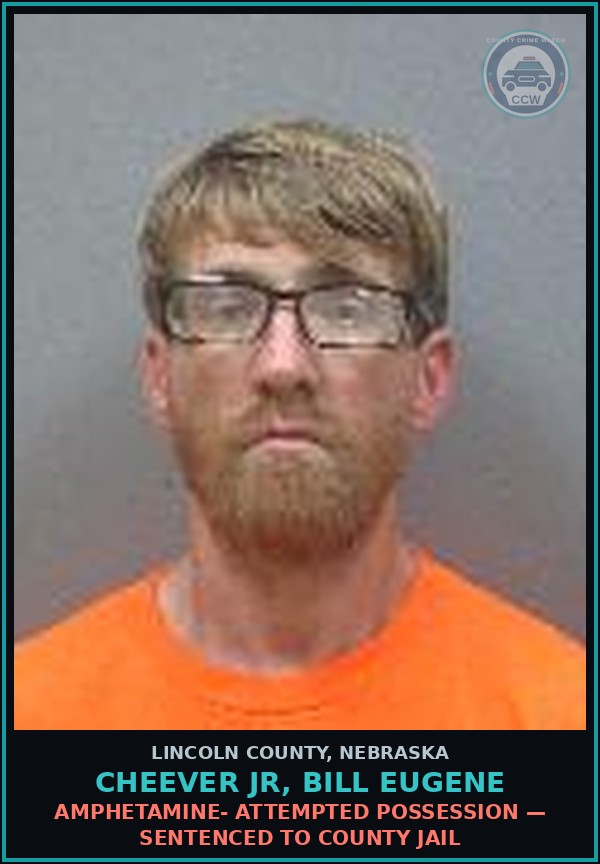 Booking mugshot of Cheever Jr, Bill Eugene in Lincoln County