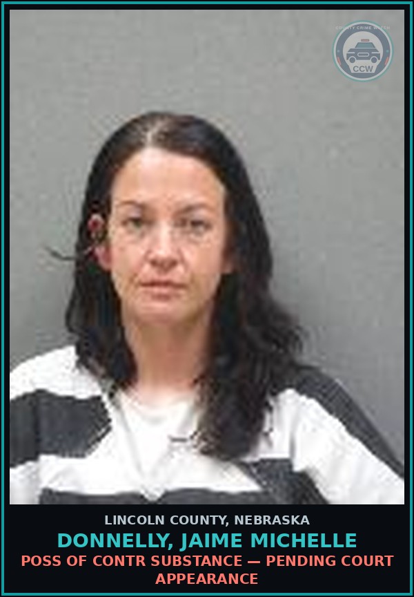 Booking mugshot of Donnelly, Jaime Michelle in Lincoln County