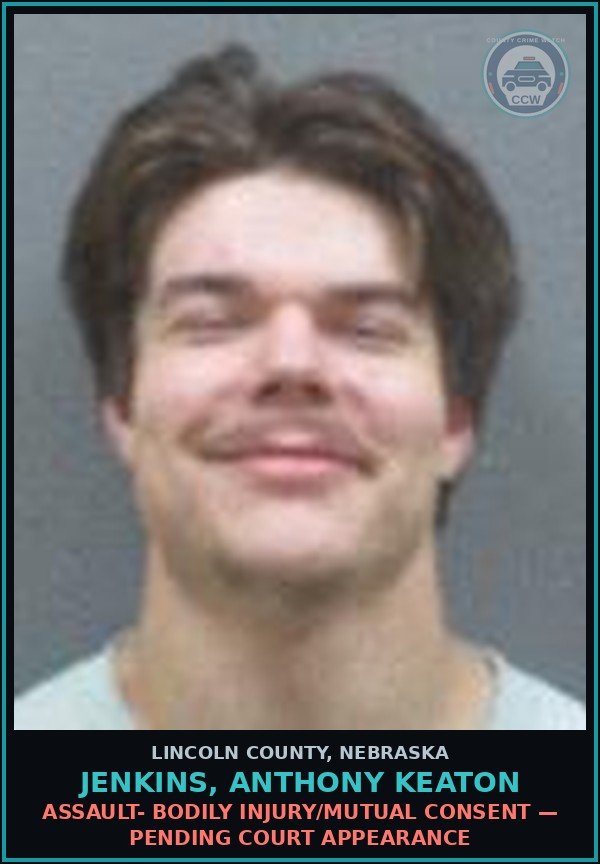 Booking mugshot of Jenkins, Anthony Keaton in Lincoln County