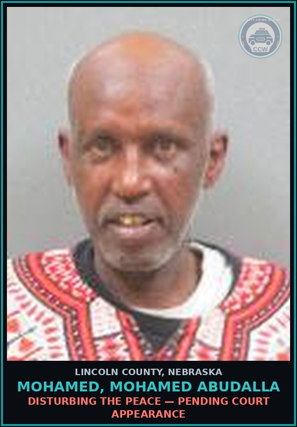 Booking mugshot of Mohamed, Mohamed Abudalla in Lincoln County