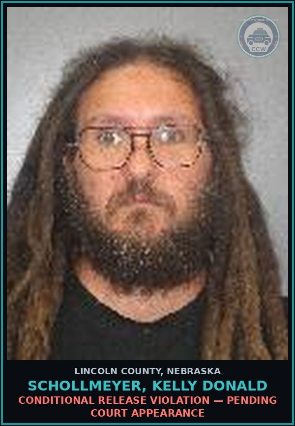 Booking mugshot of Schollmeyer, Kelly Donald in Lincoln County