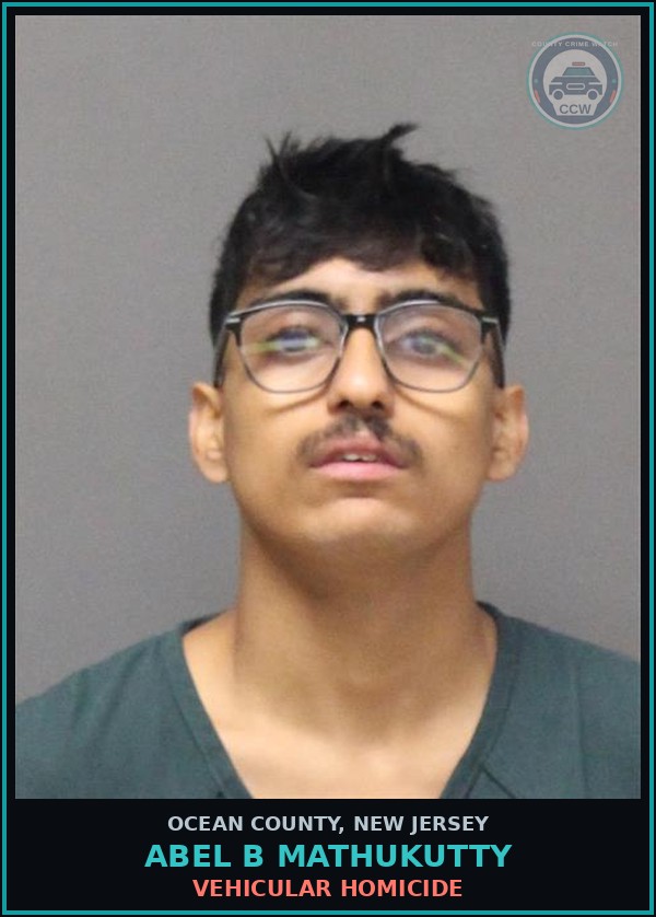 Booking mugshot of ABEL B MATHUKUTTY in Ocean County
