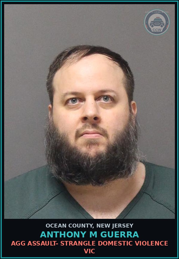 Booking mugshot of ANTHONY M GUERRA in Ocean County