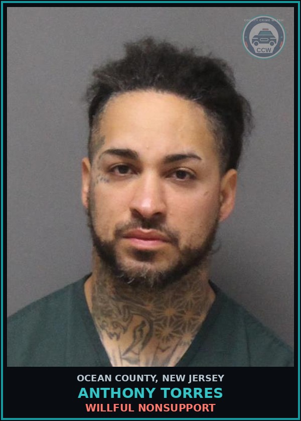 Booking mugshot of ANTHONY TORRES in Ocean County