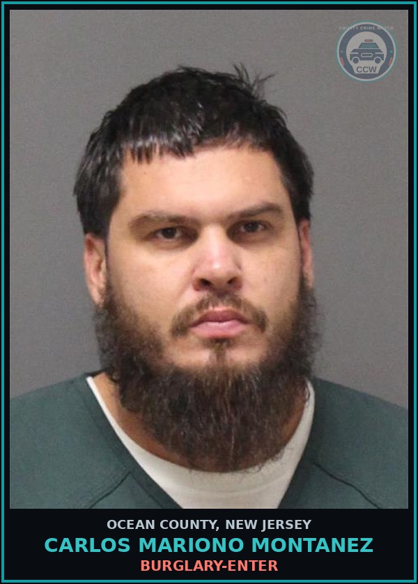 Booking mugshot of CARLOS MARIONO MONTANEZ in Ocean County