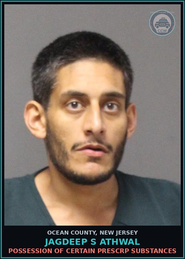 Booking mugshot of JAGDEEP S ATHWAL in Ocean County