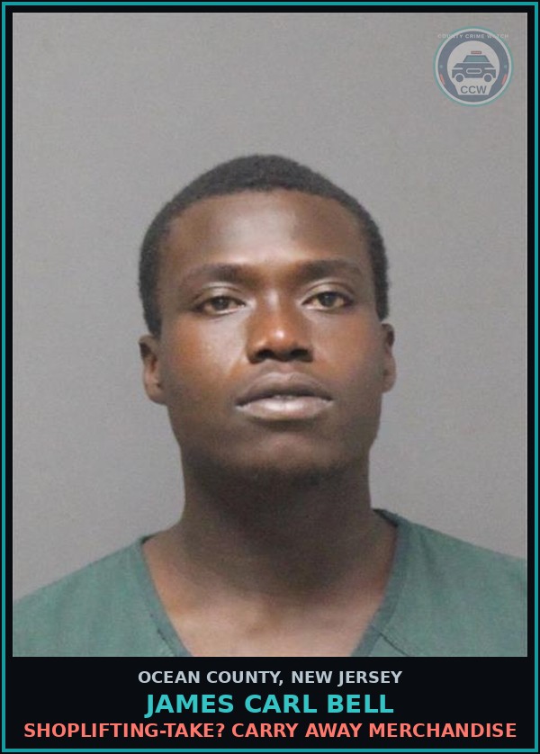 Booking mugshot of JAMES CARL BELL in Ocean County
