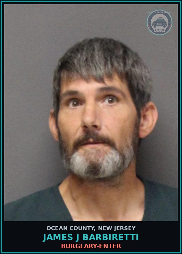 Booking mugshot of JAMES J BARBIRETTI in Ocean County