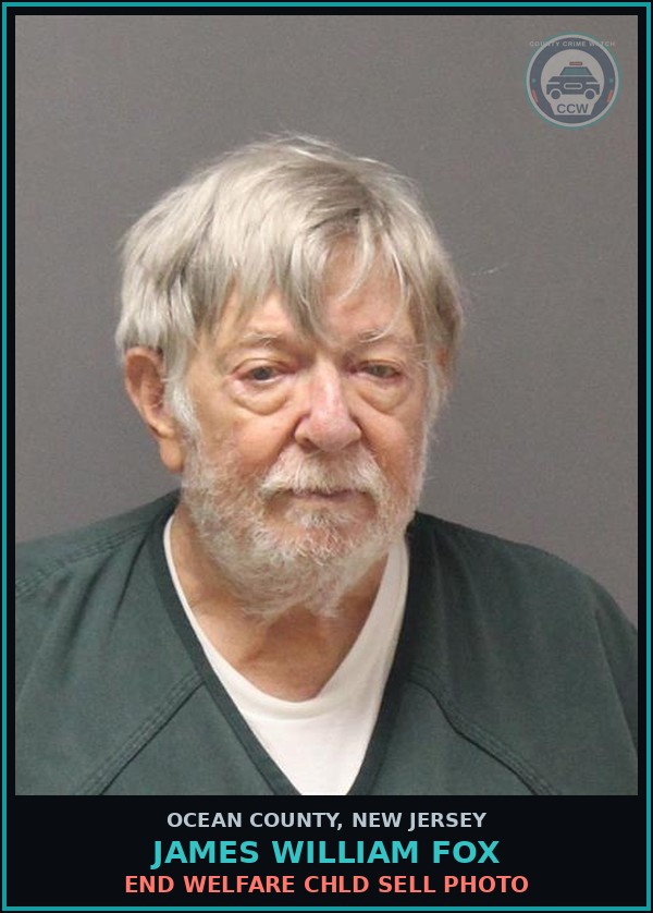 Booking mugshot of JAMES WILLIAM FOX in Ocean County