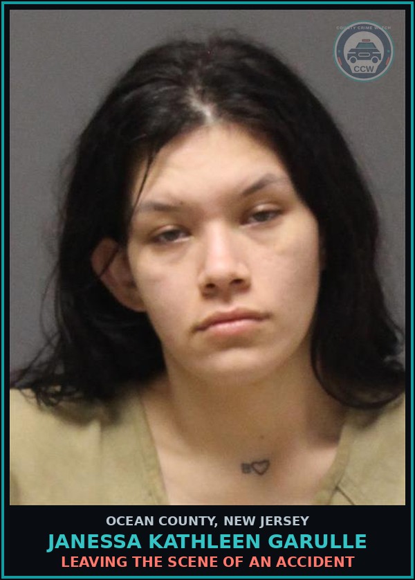 Booking mugshot of JANESSA KATHLEEN GARULLE in Ocean County