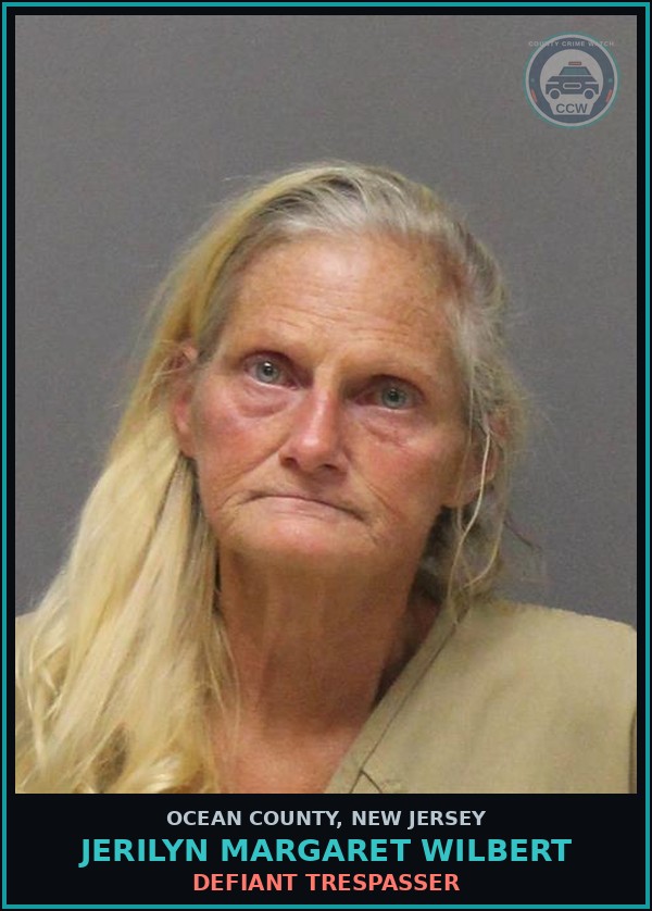 Booking mugshot of JERILYN MARGARET WILBERT in Ocean County