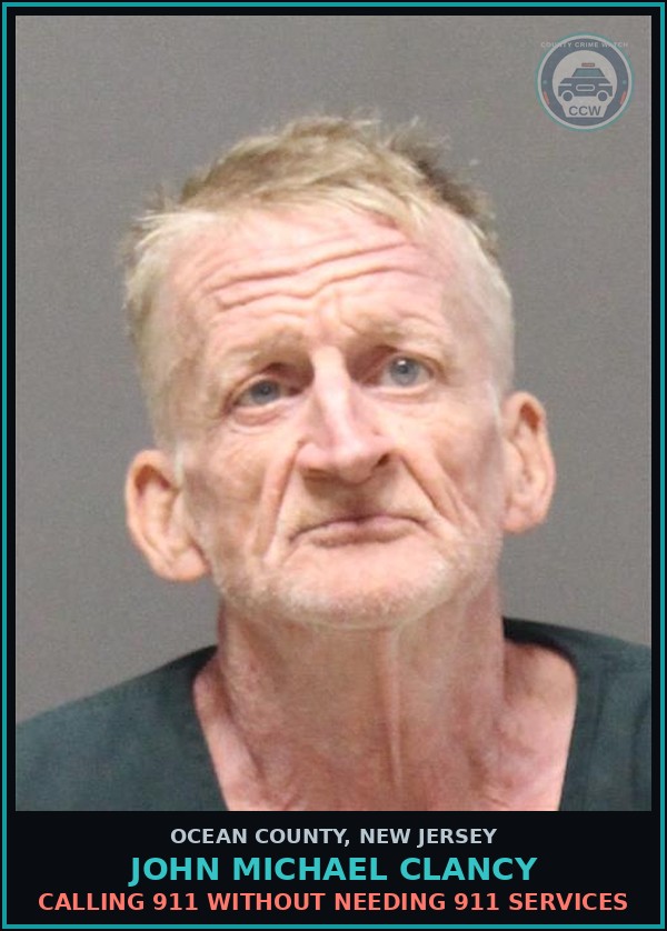 Booking mugshot of JOHN MICHAEL CLANCY in Ocean County