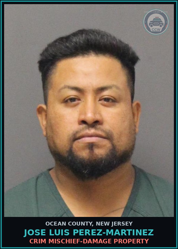 Booking mugshot of JOSE LUIS PEREZ-MARTINEZ in Ocean County