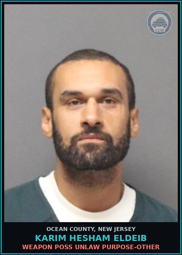 Booking mugshot of KARIM HESHAM ELDEIB in Ocean County