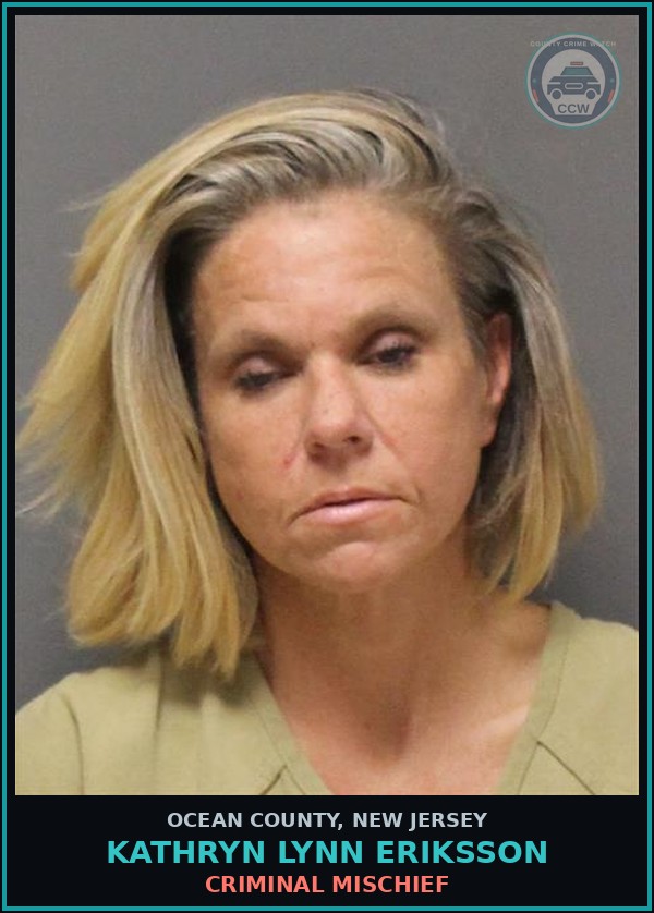Booking mugshot of KATHRYN LYNN ERIKSSON in Ocean County