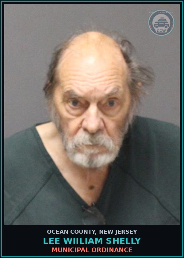 Booking mugshot of LEE WIILIAM SHELLY in Ocean County
