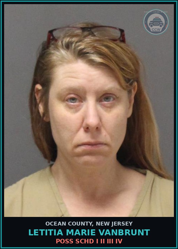 Booking mugshot of LETITIA MARIE VANBRUNT in Ocean County