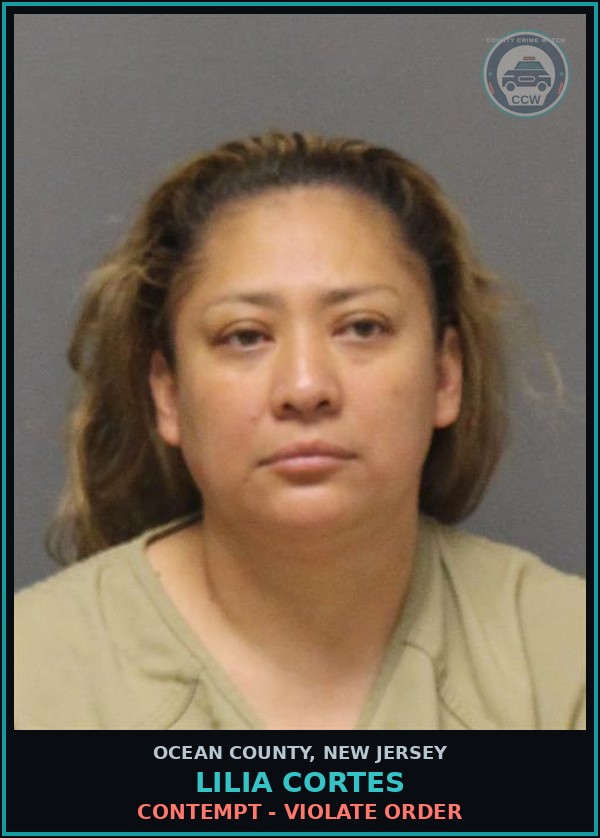 Booking mugshot of LILIA CORTES in Ocean County