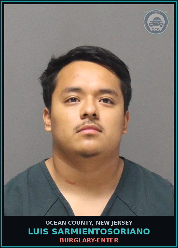 Booking mugshot of LUIS SARMIENTOSORIANO in Ocean County