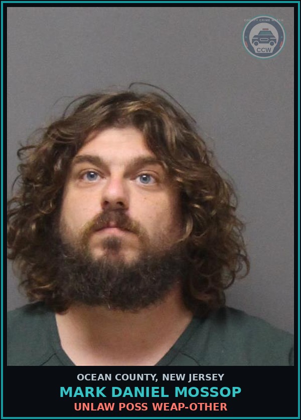 Booking mugshot of MARK DANIEL MOSSOP in Ocean County