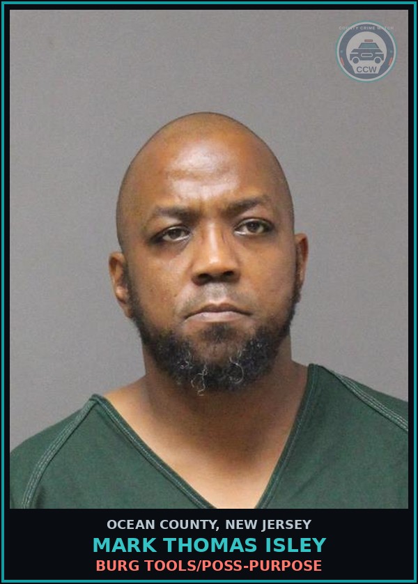 Booking mugshot of MARK THOMAS ISLEY in Ocean County
